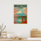 Poster Mont Fuji Japon V01 (Cuisine)
