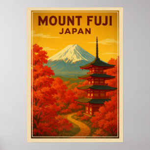 Poster Mont Fuji Japon V02