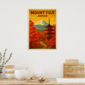 Poster Mont Fuji Japon V02 (Cuisine)