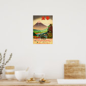 Poster Mont Fuji Vintage japonais (Cuisine)