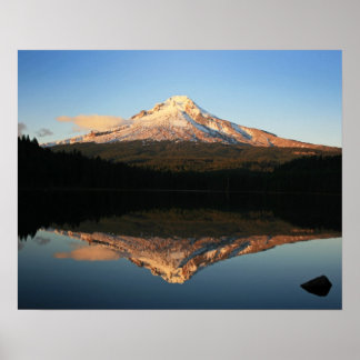 Poster Mont Hood au-dessus du lac Trillium, Oregon