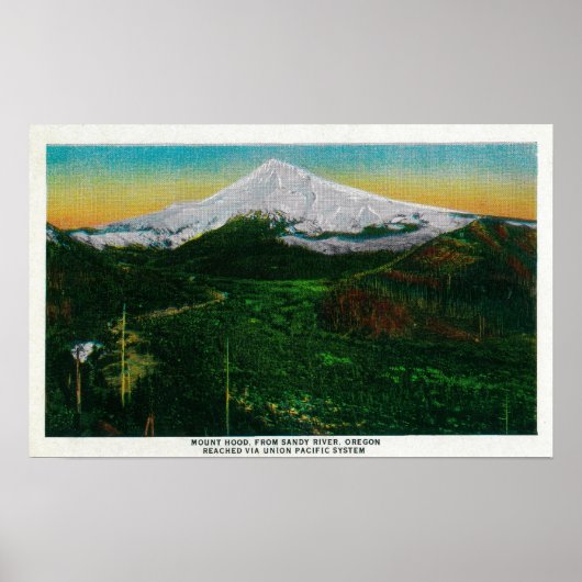 Poster Mont Hood de Sandy River, ORMt. Hood (Devant)