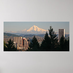Poster Mont Hood du pont Vista en hiver
