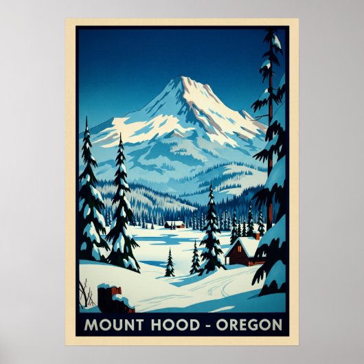 Poster Mont Hood Oregon V06 (Devant)