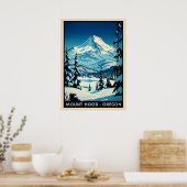 Poster Mont Hood Oregon V06 (Cuisine)