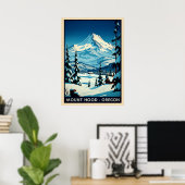 Poster Mont Hood Oregon V06 (Bureau à domicile)