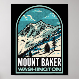 Poster Mont Ker Washington Ski vintage