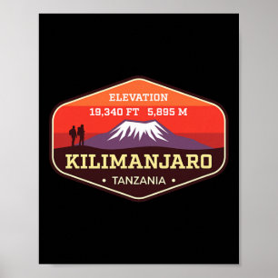 Poster Mont Kilimandjaro Point culminant de l'Afrique Asc