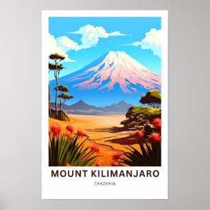 Poster Mont Kilimandjaro Tanzanie Imprimer