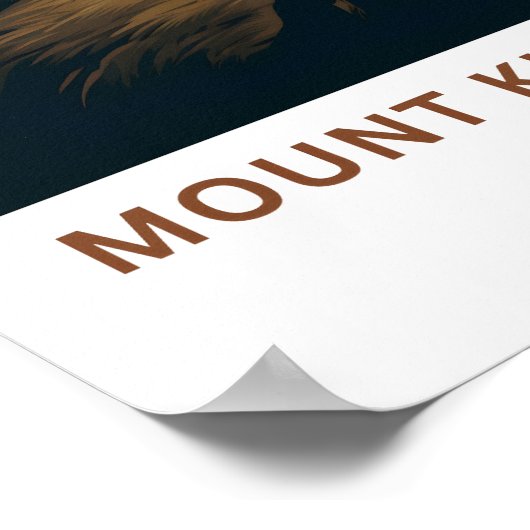 Poster Mont Kilimandjaro Tanzanie Imprimer (Coin)