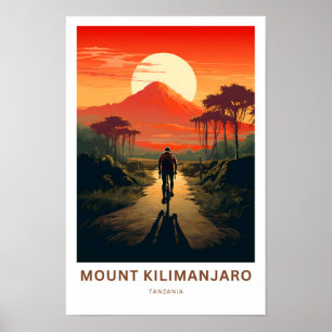 Poster Mont Kilimandjaro Tanzanie Imprimer