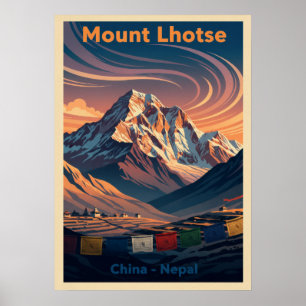 Poster Mont Lhotse Népal-Chine V06