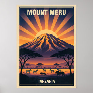 Poster Mont Meru Tanzanie V06