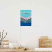 Poster Mont Olympe Grèce Voyage Art Rétro (Cuisine)