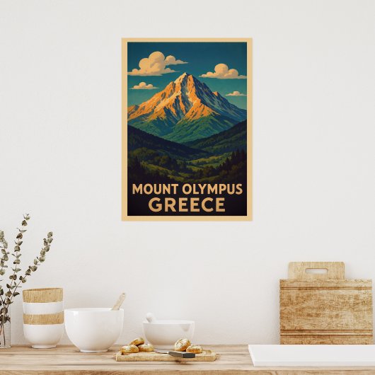 Poster Mont Olympus Grèce V01 (Cuisine)