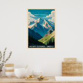 Poster Mont Olympus Grèce V02 (Cuisine)
