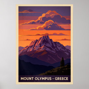 Poster Mont Olympus Grèce V04