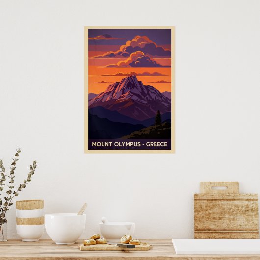 Poster Mont Olympus Grèce V04 (Cuisine)