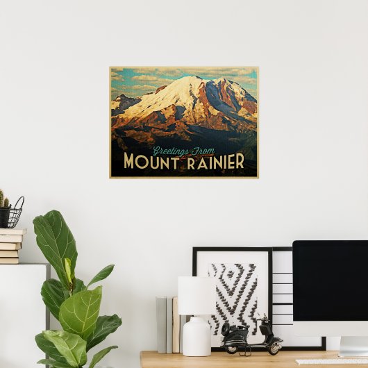 Poster Mont Rainier (Bureau à domicile)