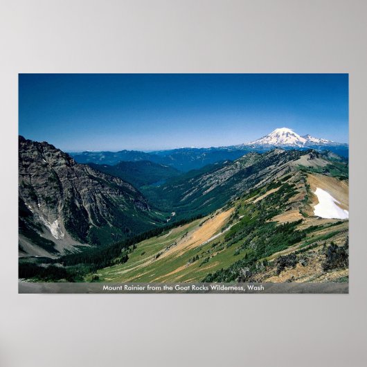 Poster Mont Rainier de la nature sauvage des rochers de c (Devant)