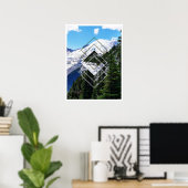 Poster Mont Rainier Géométrique (Bureau à domicile)