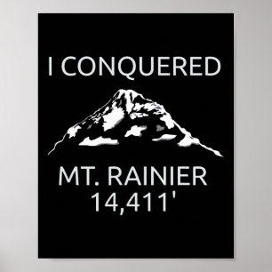 Poster Mont Rainier Mount Rainier Randonnée Gravi Souveni