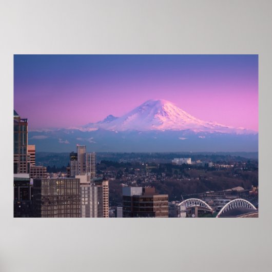 Poster Mont Rainier Seattle (Devant)