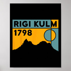 Poster Mont Rigi Kulm Lac Lucerne Cyclisme Randonnée Ski