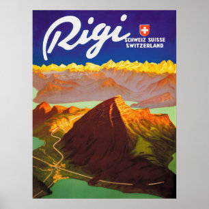 Poster Mont Rigi, Suisse