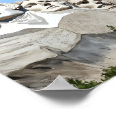 Poster Mont Rushmore Aquarelle (Coin)