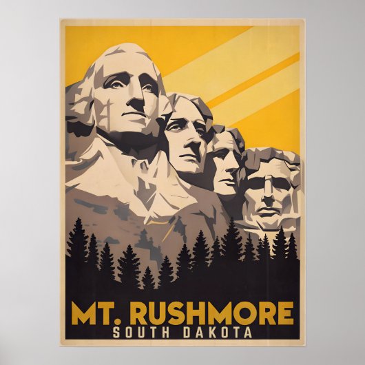 Poster Mont Rushmore, Dakota du Sud (Devant)