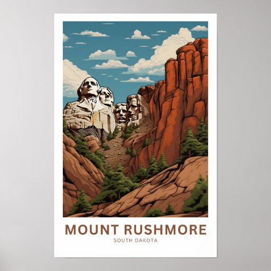 Poster Mont Rushmore - Dakota du Sud Imprimer (Devant)