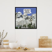 Poster Mont Rushmore en caricature (Cuisine)