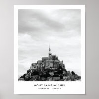 Mont Saint-Michel France Photo voyage noir et blan