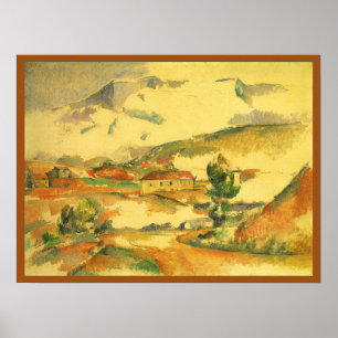 Poster Mont Sainte Victoire par Paul Cezanne, Art Vintage
