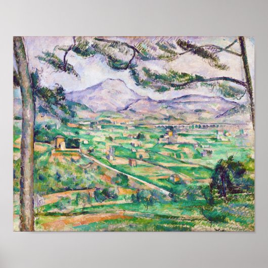 Poster Mont Sainte-Victoire, Paul Cezanne (Devant)