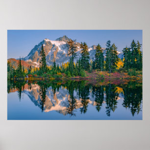 Poster Mont Shuksan reflété dans le lac Reflection
