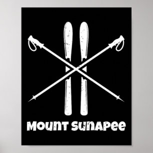 Poster Mont Sunapee New Hampshire Ski alpin Nordique