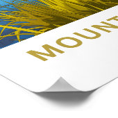 Poster Mont Taranaki Nouvelle-Zélande Imprimer (Coin)