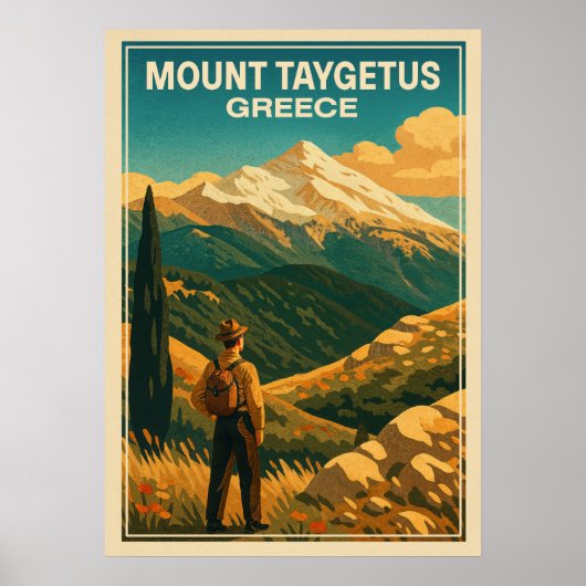 Poster Mont Taygète Grèce V03 (Devant)