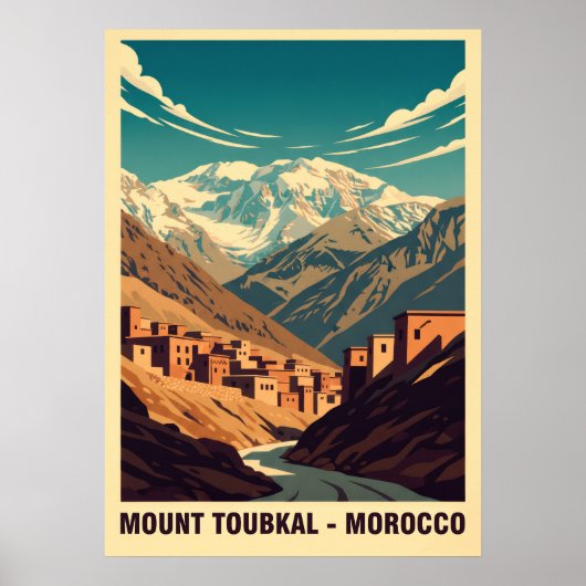 Poster Mont Toubkal Maroc V01 (Devant)