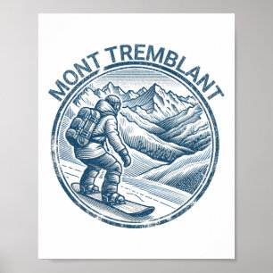 Poster Mont Tremblant Canada Snowboard Snowboard
