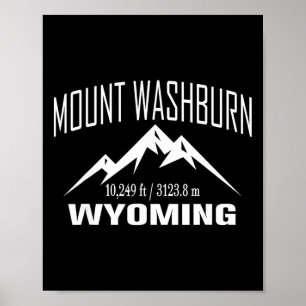 Poster Mont Washburn Wyoming Club de sommet d'escalade en
