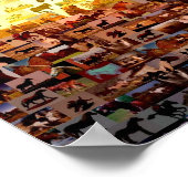 Poster Montage de cheval mosaïque collage (Coin)