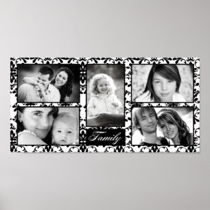 Poster Montage de collage familial personnalisé de 10 po 