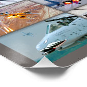 POSTER "MONTAGE" DE L'AÉRONEF DE COMBAT AMÉRICAIN (Coin)