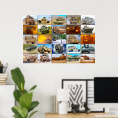 POSTER "MONTAGE" DE L'ARMÉE DE COMBAT AMÉRICAINE (Bureau à domicile)