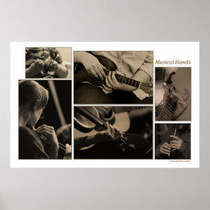 Poster Montage des mains musicales par Miriam A Kilmer