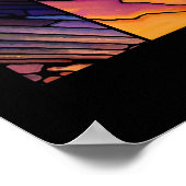 Poster Montage des rayures de verre tendu (Coin)