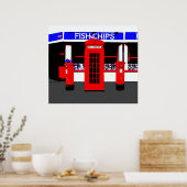 Poster Montage d'icônes anglais (Cuisine)